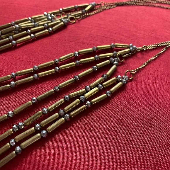 Chico’s layered bronze bead and faux diamond necklace
NEW - Picture 3 of 6